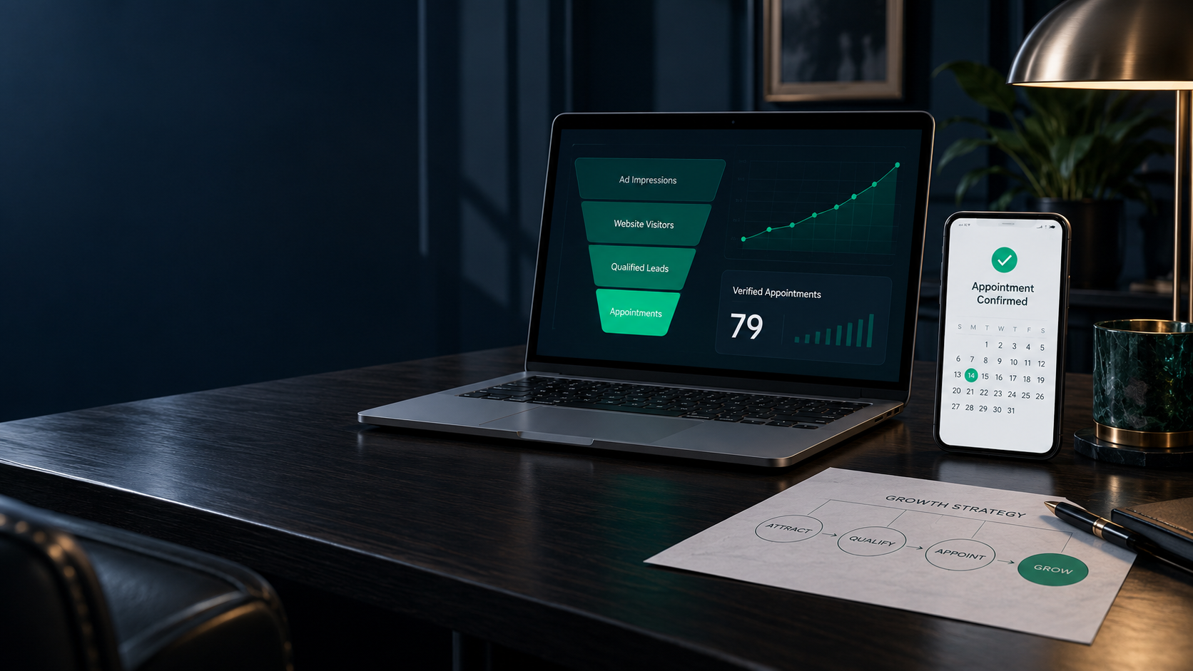Organic search performance case study dashboard