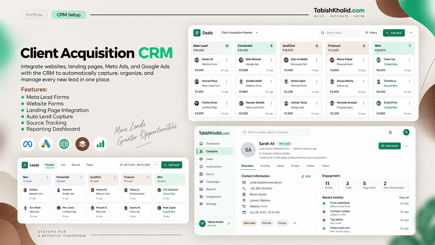 Client acquisition CRM setup