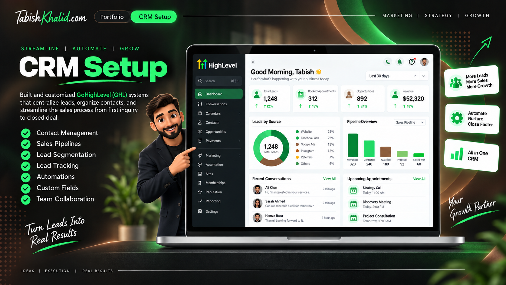 CRM setup portfolio