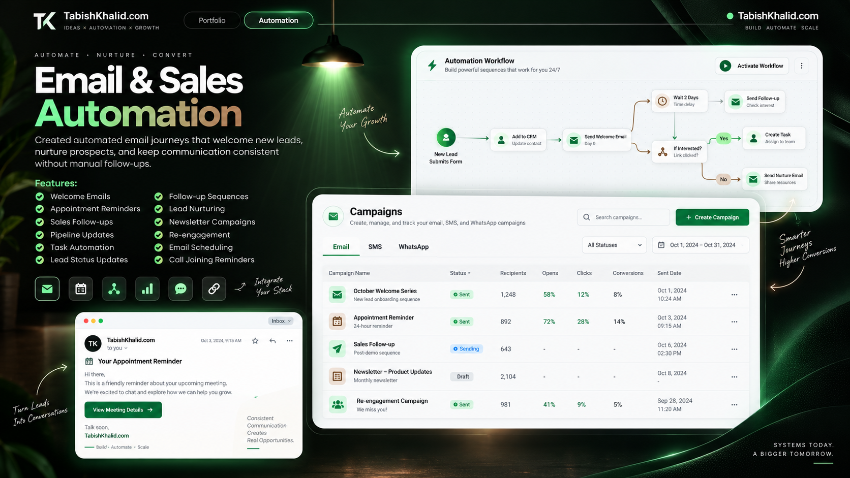 Email and sales automation portfolio