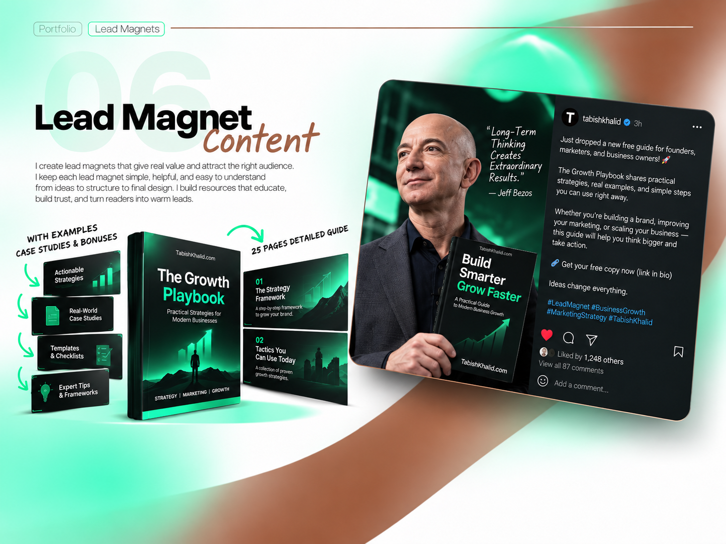 Lead magnet content portfolio
