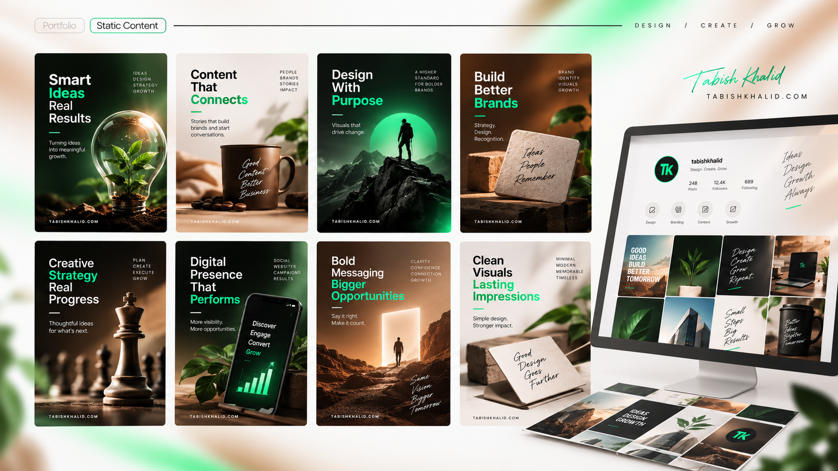 Static content portfolio